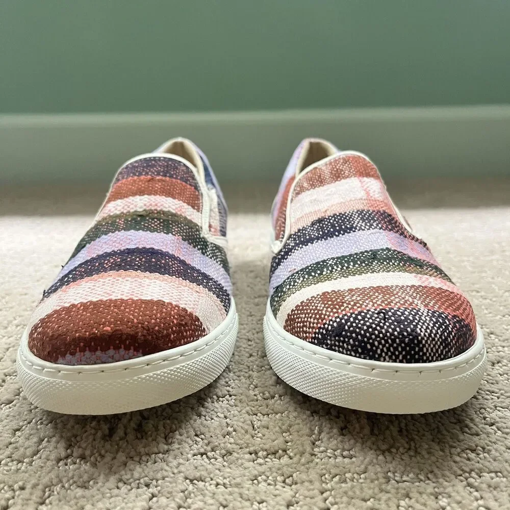 Farewell Frances PURPLE AND PINK BERBER SNEAKERS Wom Sz 10 Slip-on Eco-Friendly